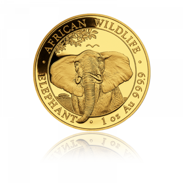 1 oz Somalia Elephant zlatá minca